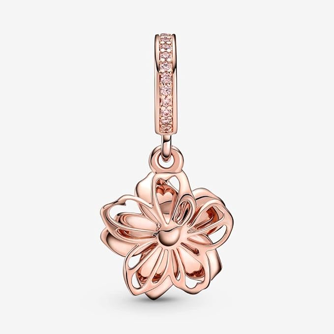 Flor rosa rose gold U12