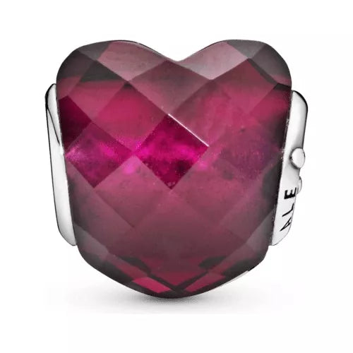 Murano corazon rosa H16